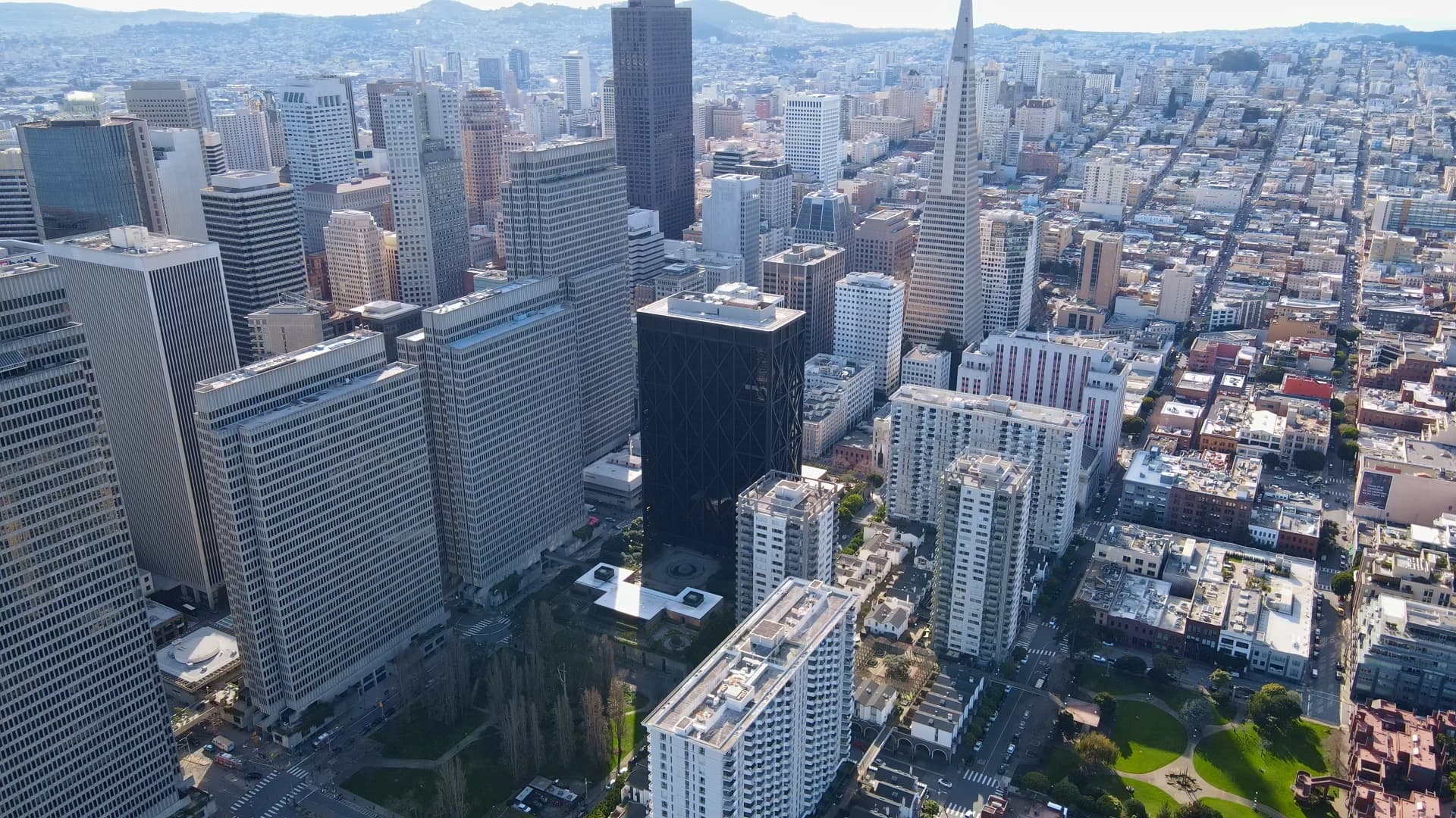 aerial view of One Maritime Plaza